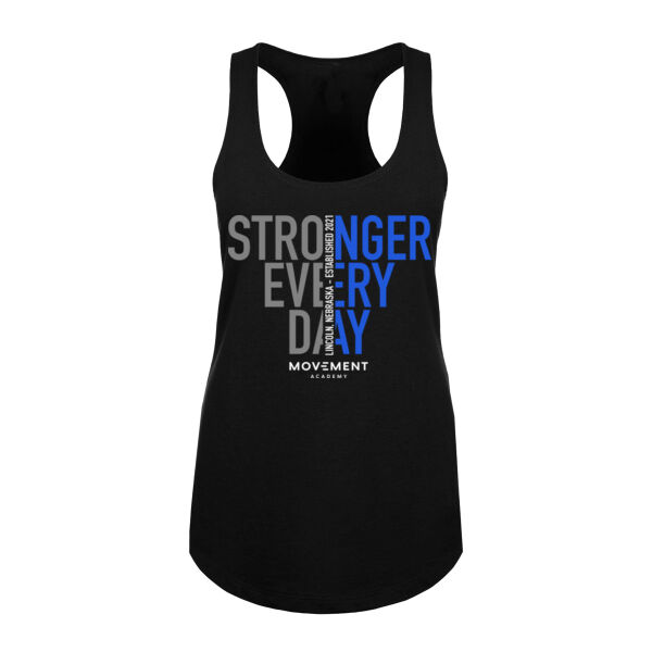 STRONGER EVERY DAY - WOMEN'S FITTED TANK TOP - BLACK - $XZKFJD$ Thumbnail